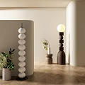 Modern floor lamp floor lamp combination 3d model