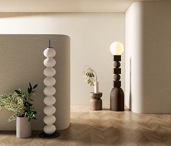 Modern floor lamp floor lamp combination 3d model