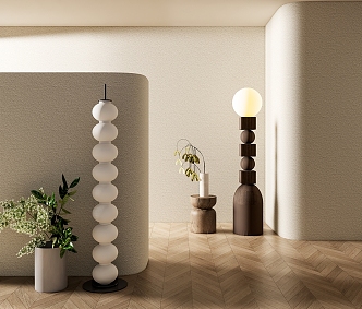 Modern floor lamp floor lamp combination 3d model