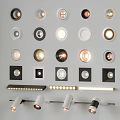Various Modern Downlights and Spotlights With Different Designs and Lighting Effects 3d model