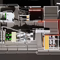 Industrial Structural Components With Metal Framework Platforms Railings And Equipment
