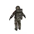 Astronaut In Spacesuit With Helmet And Alien Creature In Cosmic Environment