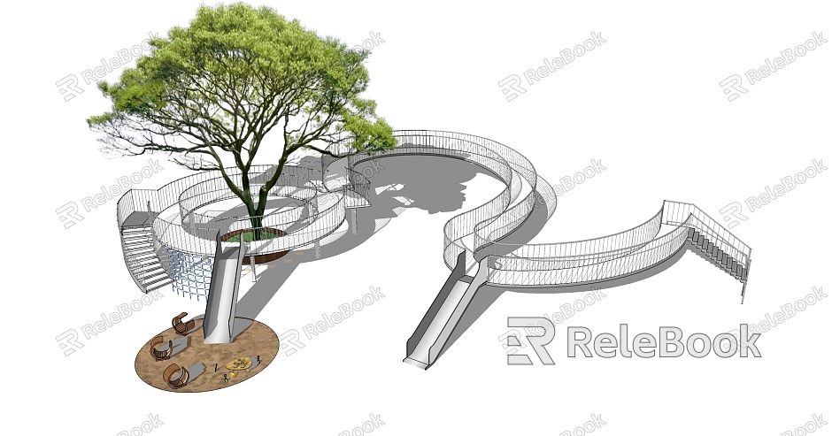 Modern amusement equipment combination slide model