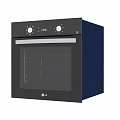 LG Black And Blue Oven With Glass Door Control Panel And Interior Racks