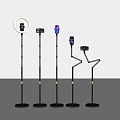 Modern Adjustable Floor Stands With Display Screens Lighting And Varied Designs