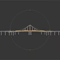 Three Landscape Bridges With Diverse Structural Designs And Metallic Frame Details