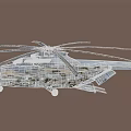 Heavy Lift Helicopter With Dual Rotors Parked On Snowy Runway