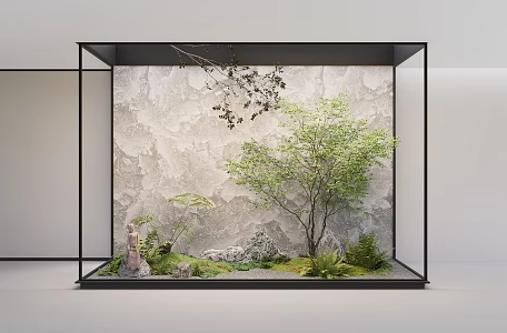 Modern minimalist landscape sketch 3d model