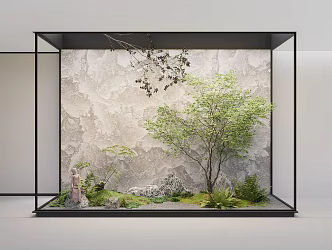 Modern minimalist landscape sketch 3d model