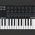 Modal Skulpt Music Synthesizer With Compact Keyboard And Performance Control Knobs