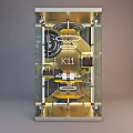 K11 Window Display Design With Handbags Circular Elements And Lighting 3d model