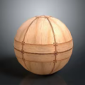 Unique Spherical Wooden Chandelier Featuring Woven Rope Details And Decorative Design