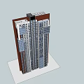 Modern High Rise Residential Building With Glass Facade And Balcony Exterior Design