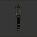 Browning Machine Gun Browning Gatling White Machine Gun Machine Gun Bullet Military 3d model