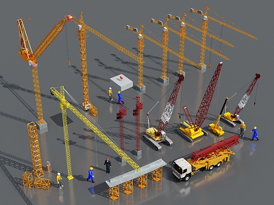 Tower crane engineering machinery and equipment model