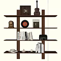 Modern Storage Rack Middle Ancient Storage Rack Shelf Bookshelf 3d model