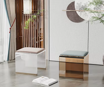 New Chinese Stool Combination 3d model
