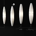 Modern White Long Strip Lighting Combination With Pendant And Floor Lamps Simple Design