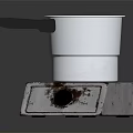 Silver Metallic Cup On Textured Metal Heating Plate For Daily Household Items
