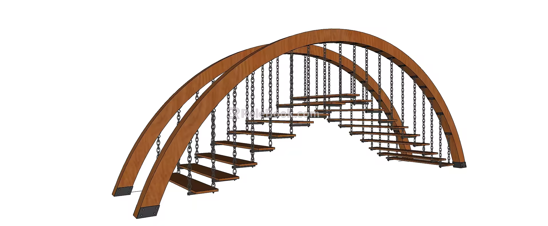 Modern Bridge Landscape Bridge 3d model
