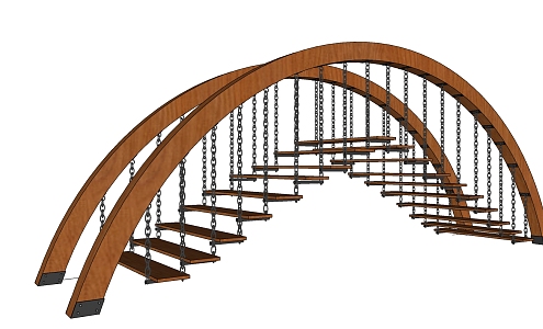 Modern Bridge Landscape Bridge 3d model