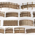 Various Wooden Landscape Bridge Designs With Different Shapes And Railings