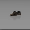 Fashionable Taupe Lace Up Suede Shoes With Brown Sole And Stitching Details