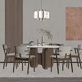 Quiet table and chair combination 3d model