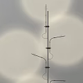 Modern Minimalist Floor Lamp With Circular Light Projections And Sleek Metal Stand Design