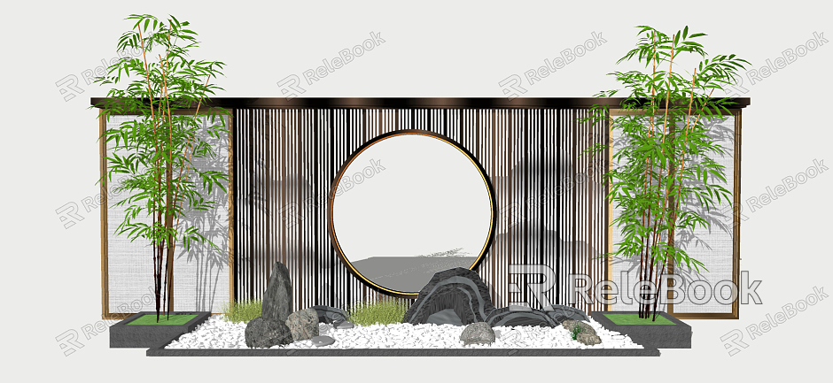 New Chinese style landscape wall model