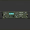 Green Military Electronic Device With Metal Casing Side Handles Multiple Ports And Control Buttons