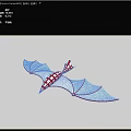 Red and White Bat Shaped Paper Airplane Model With Wings And Fuselage Toy Equipment