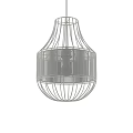 Stylish Modern Black Metal Grid Design Pendant Light for Indoor Home Decor