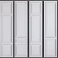 White Wall Paneling Various Decorative Design Styles for Home Interior Decoration 3d model