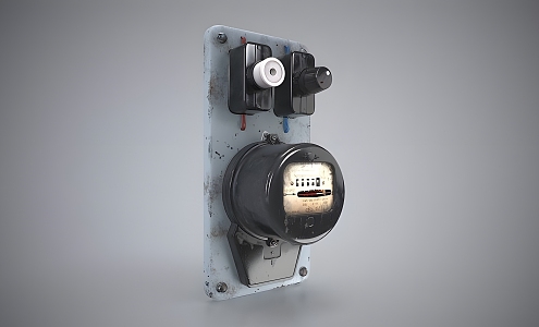 Old electricity meter 3d model