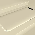 Golden Mobile Phone Back Cover Design On Light Colored Surface With Sleek Material 3d model