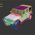 White Military Vehicle With Tough Exterior Large Tires And Dark Roof