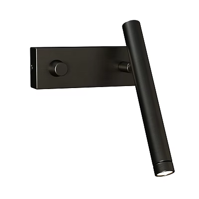 Modern Minimalist Black Wall Lamp With Sleek Cylindrical Shape And Wall Mounted Design 3d model