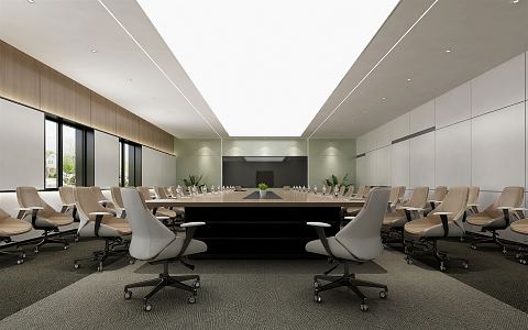 Modern Meeting Room Meeting Table and Chair 3d model