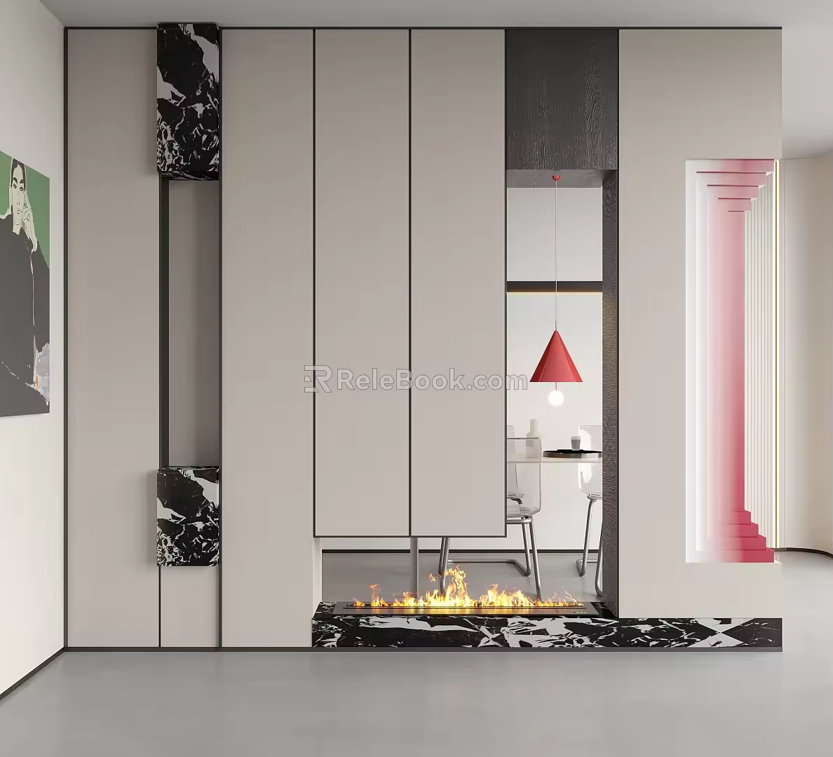 Modern Decorative Entrance Partition 3d model