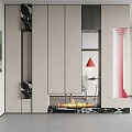 Modern Decorative Entrance Partition 3d model