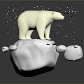 Modern polar bear big bear small bear 3d model