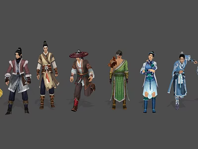 Modern Game Characters Ancient Characters 3d model