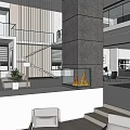 Modern Office Interior Design With Open Layout Staircase And Lounge Furniture