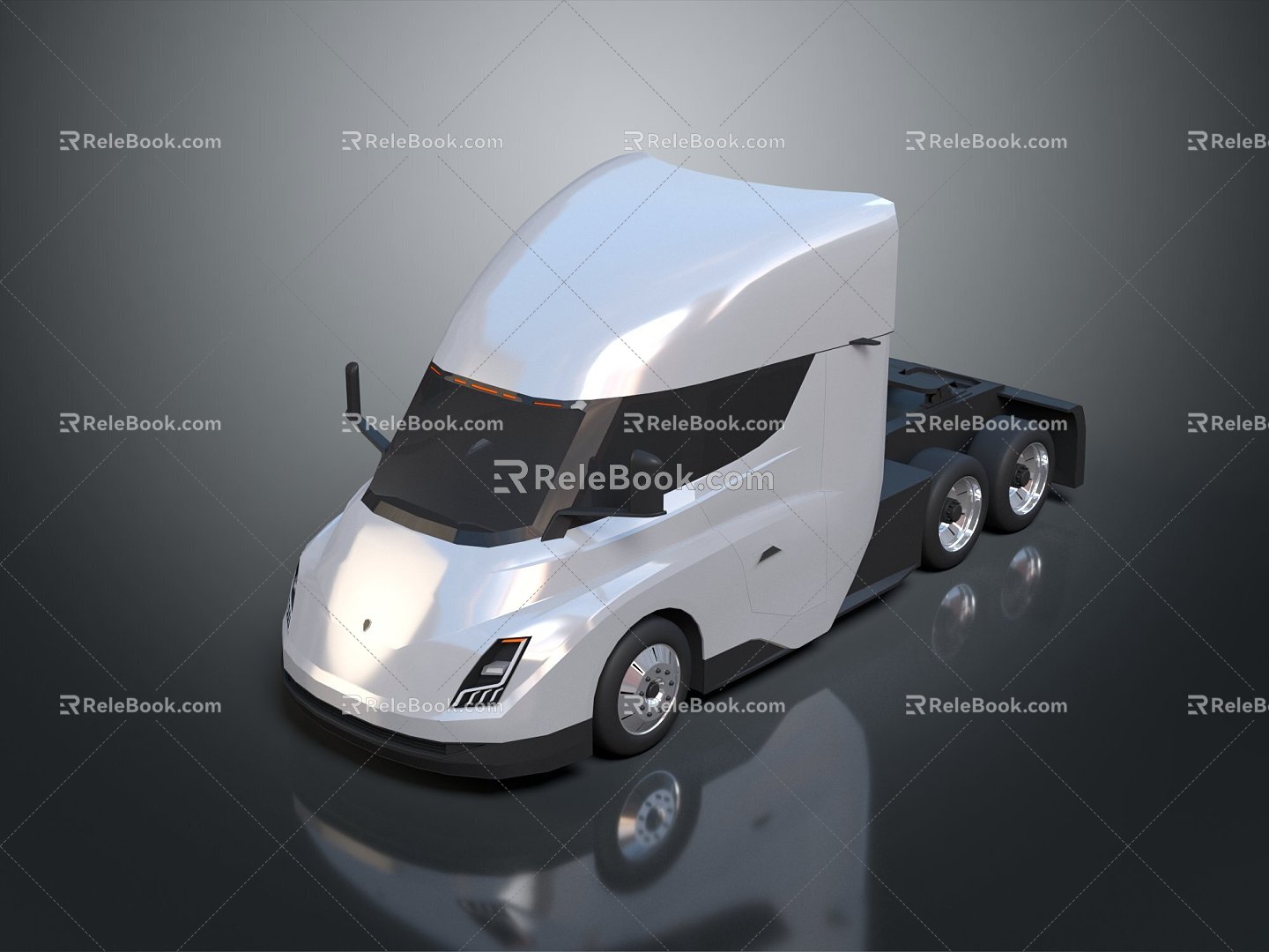 Modern Truck Big Truck Big Transporter Big Transporter 3d model