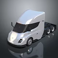 Modern Functional Semi Truck With Aerodynamic Sleek White Body Design