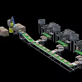 Industrial Equipment Automated Production Line With Conveyor Belt Forklift And Pallets Machinery