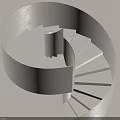 Modern White Spiral Staircase With Smooth Curves And Minimalist Design