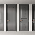 French Single Door 3d model