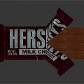 Hersheys Chocolate Bar With Crossed Red Wrapper Displaying Tasty Chocolate Pieces